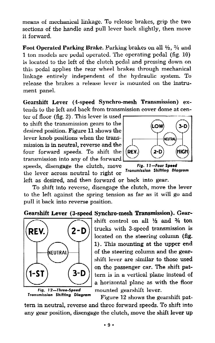 1952 Chevrolet Trucks Operators Manual Page 89